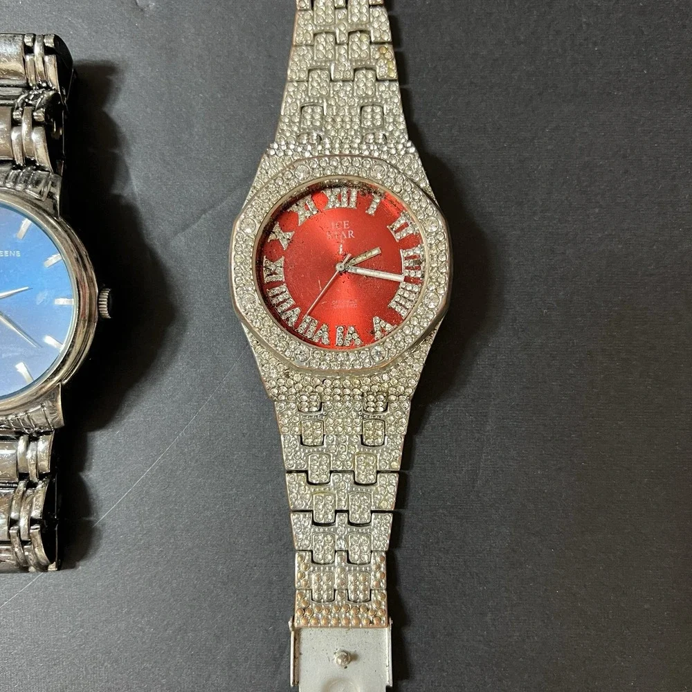 Lot of 3 Quartz Wristwatches Men's Gold Silver Tone  Citizen Geoffrey Beene Ice
